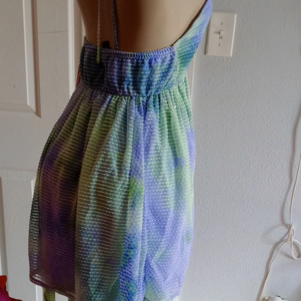 wild fable Pastel Gradient Pleated Dress (Green, Lavender, Pink) - Picture 10 of 11